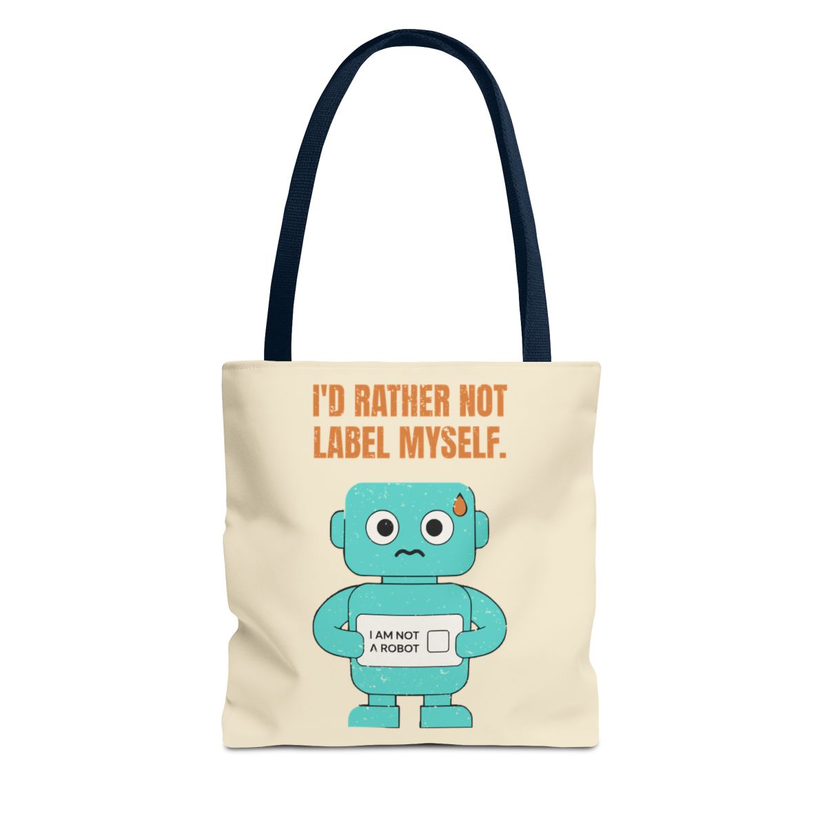 I'd Rather Not Label Myself - Tote Bag - 13" × 13'' / Navy - other - Printify gallery 7