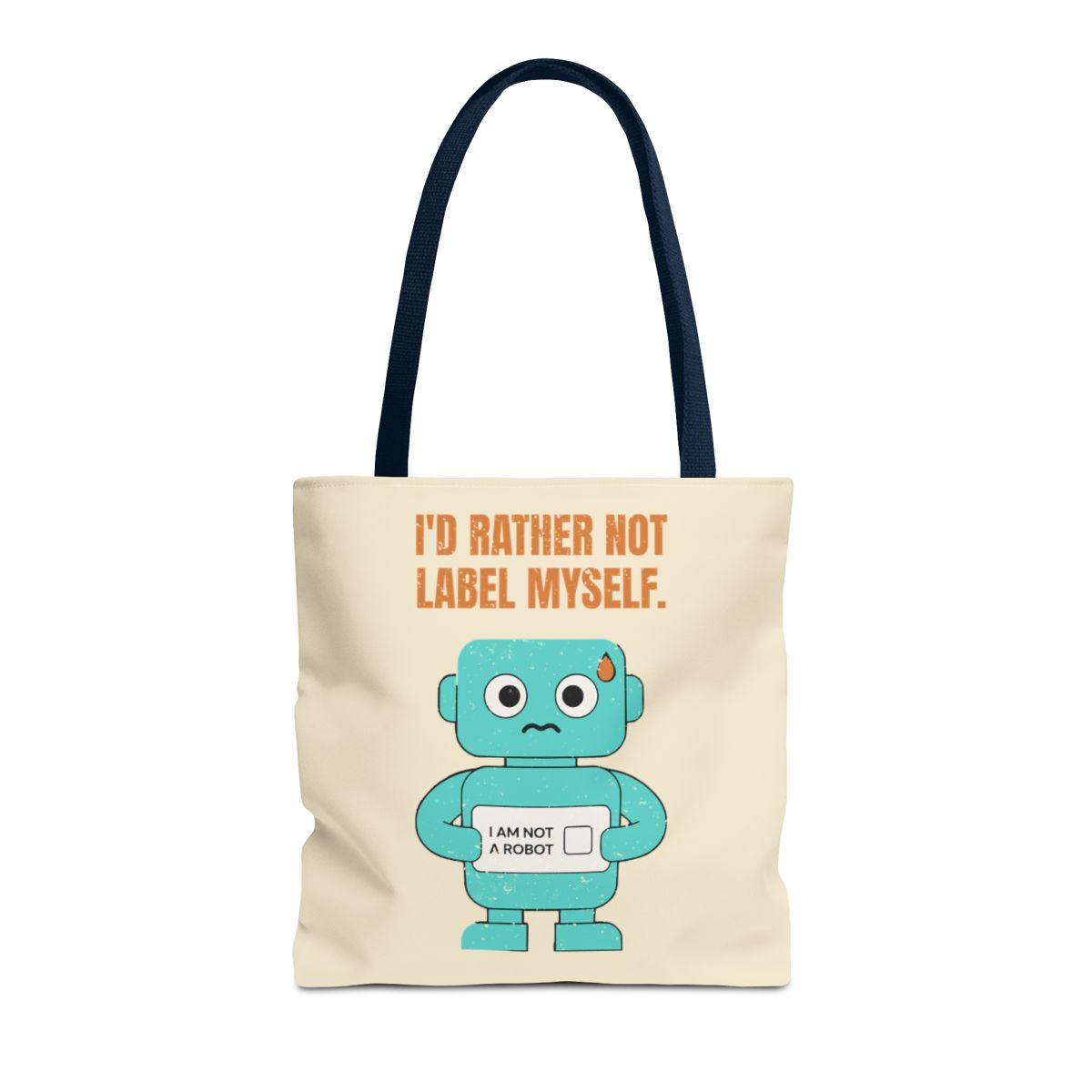 I'd Rather Not Label Myself - Tote Bag - 16" × 16'' / Navy - other - Printify gallery 8