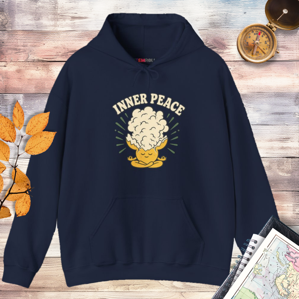 Inner Peace Hoodie - Navy | Canva mockup