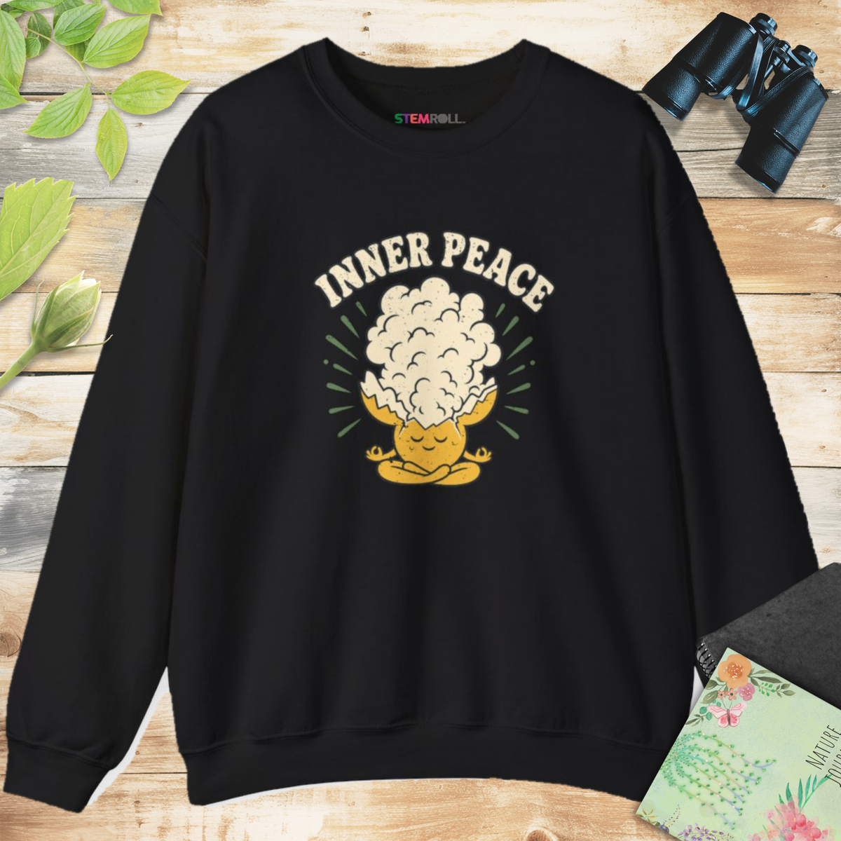 Inner Peace Sweatshirt - Black | Canva mockup
