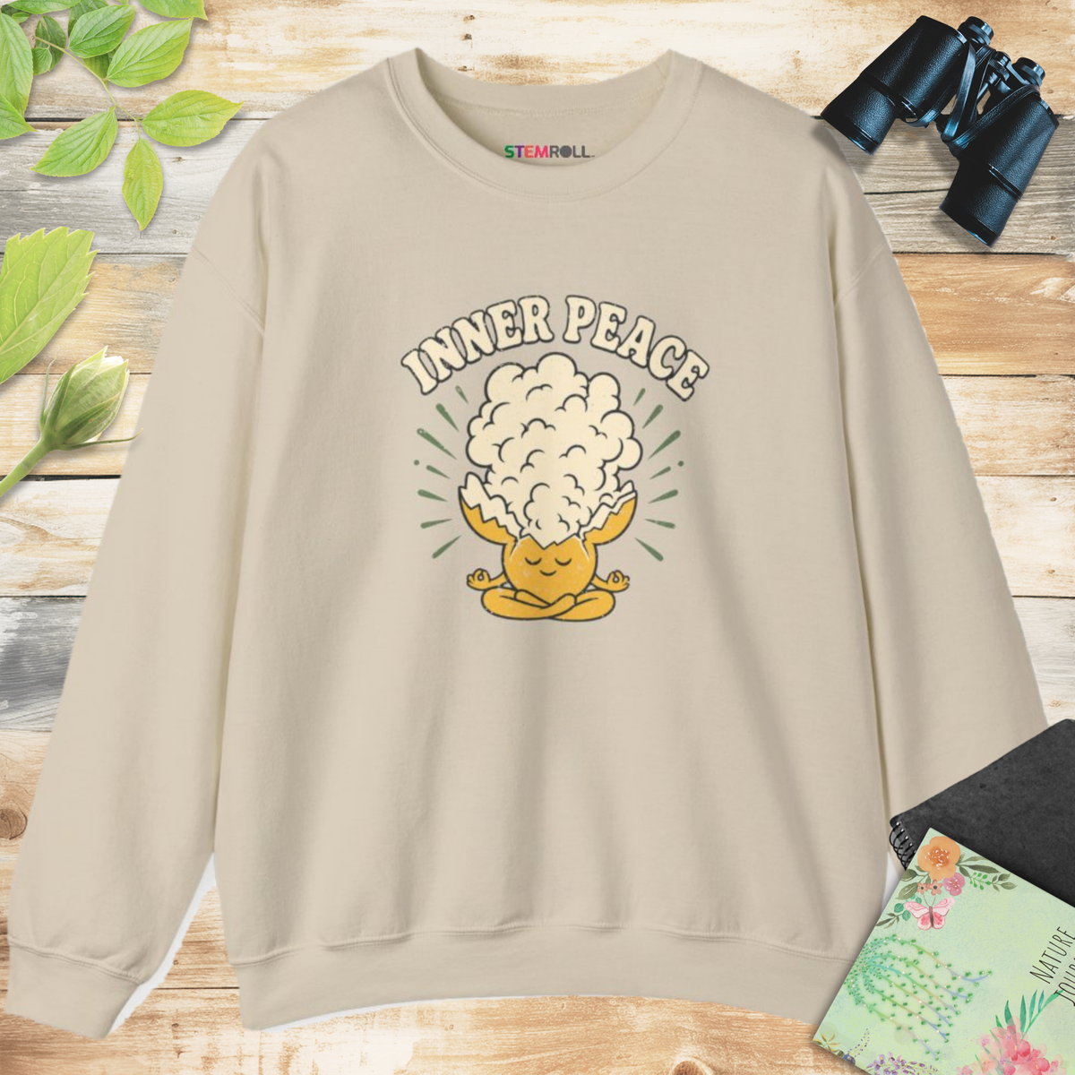 Inner Peace Sweatshirt - Sand | Canva mockup
