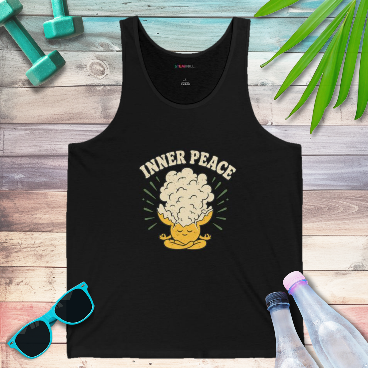 Inner Peace Tank Top - Black | Canva mockup