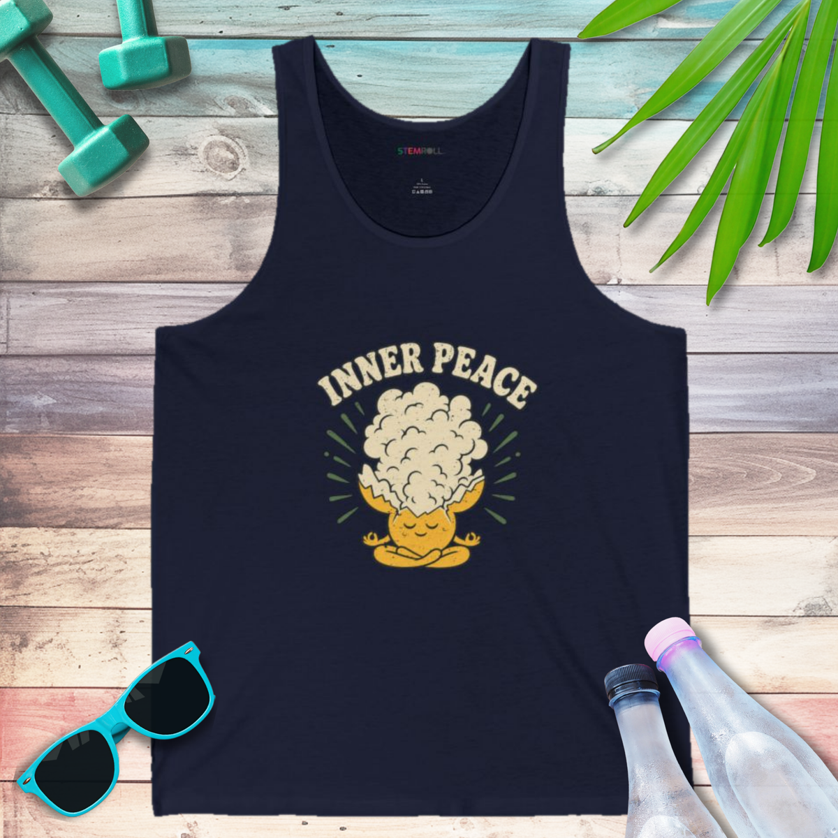 Inner Peace Tank Top - Navy | Canva mockup