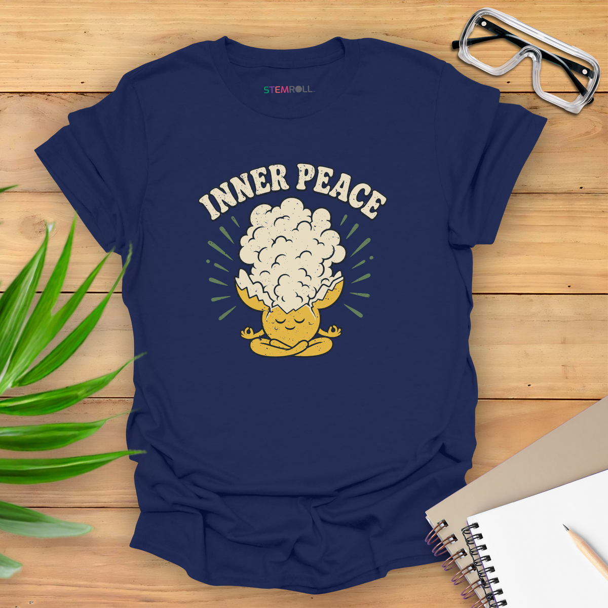 Inner Peace T-shirt - Navy | Canva mockup