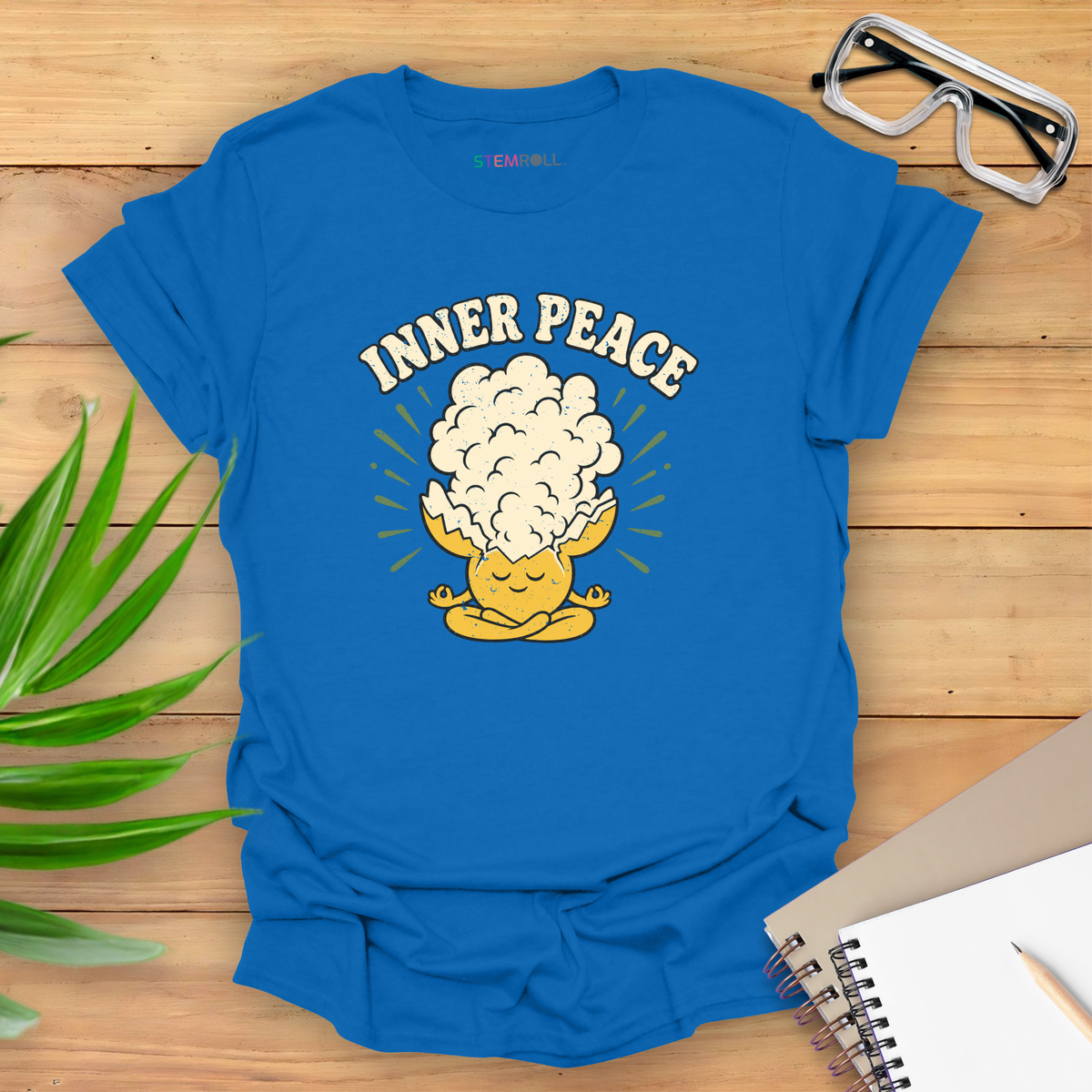 Inner Peace T-shirt - Royal | Canva mockup