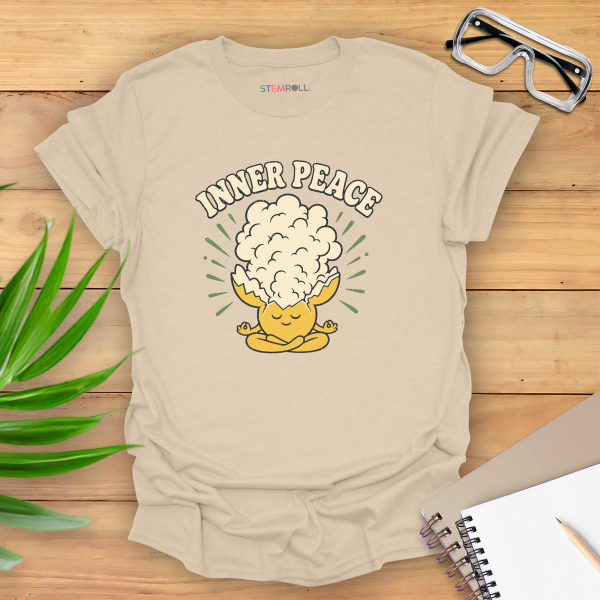 Inner Peace T-shirt - Sand | Canva mockup