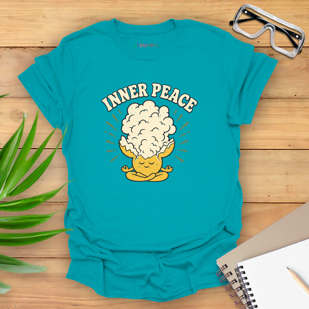 Inner Peace T-shirt - Tropical Blue | Canva mockup
